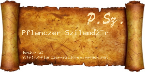 Pflanczer Szilamér névjegykártya